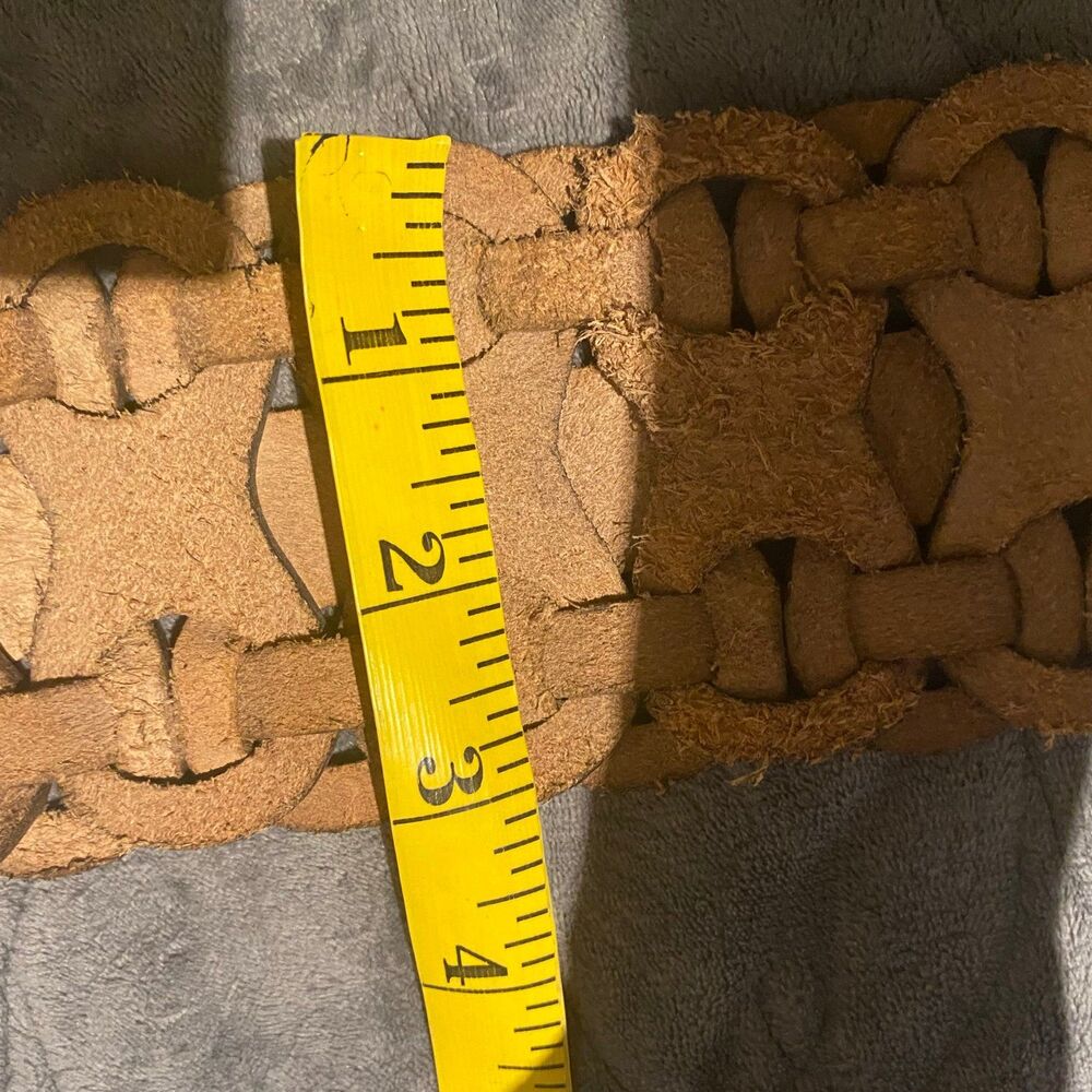 Genuine Brown Leather Women's Belt Size Medium - Picture 12 of 12
